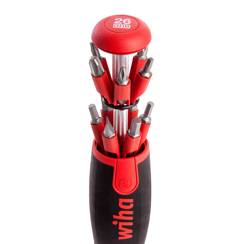 Wiha 40907 26-in-1 LiftUp Screwdriver With Magazine Bit Holder