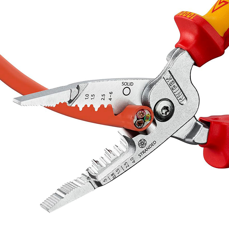 KNIPEX 13 76 200 ME Insulated Electrician's Metric Wire Stripper Plier VDE Tested Chrome-Plated 200 mm