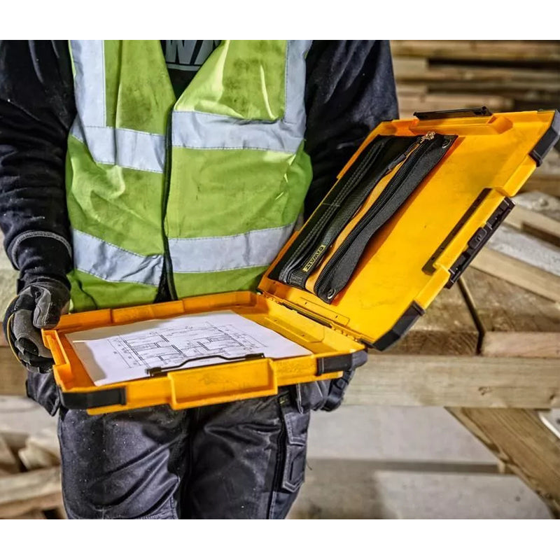 DEWALT DWST82732-1 TSTAK Clipboard Organiser LED Light Internal Pouch Metal Clip Portable Multifunctional Convenient Writing