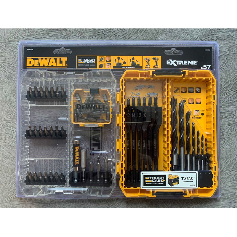 DEWALT DT70758 Twist Drill Driver Bit Set 57Pcs Metal Wood Drill Multi-function Electric Screwdriver Bits Power Tool Accessories
