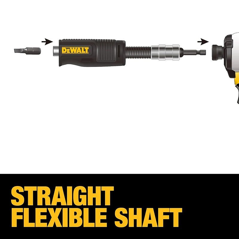 DEWALT DWAMRASETFT FLEXTORQ Right Angle Drill Adaptor 4-in-1 Compact High Hardness Soft Axis Power Tool Accessories