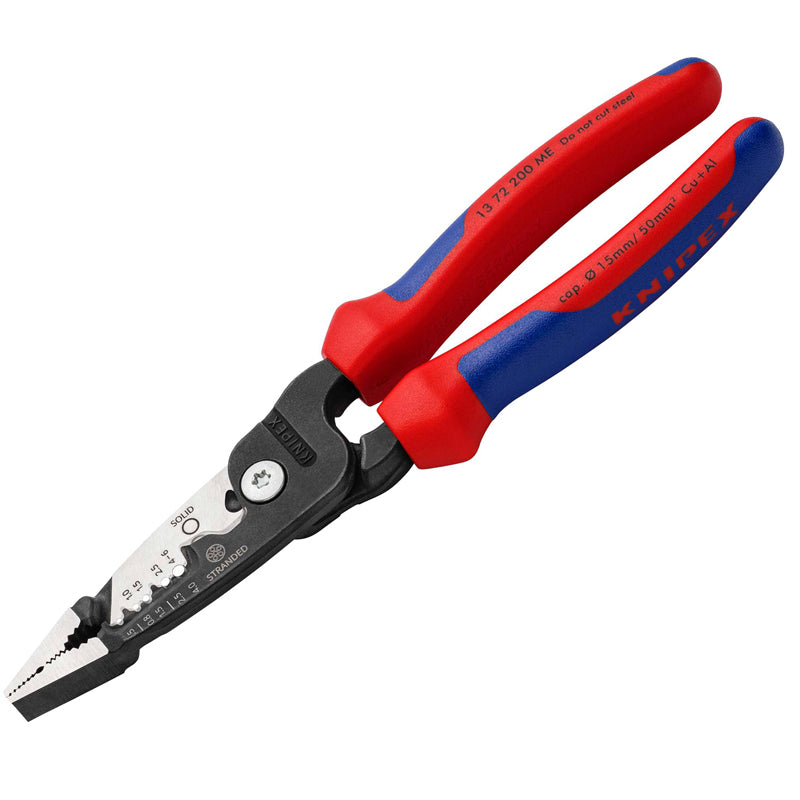 KNIPEX 13 72 200 ME Multifunctional Electrician Pliers Easy Cutting Of Copper And Aluminium Cables Easy To Operate And Get Start