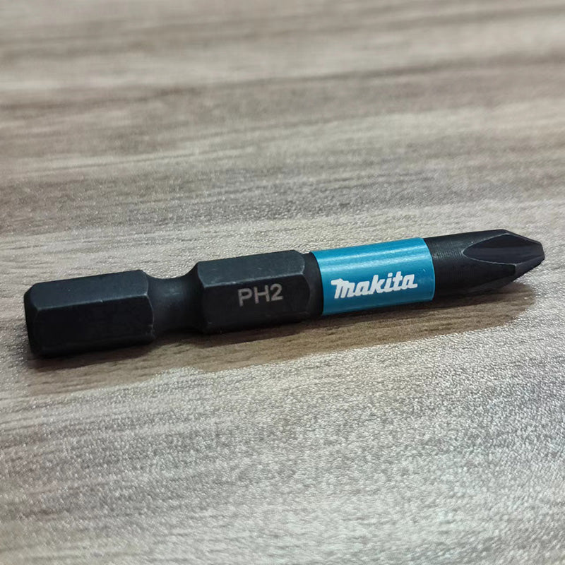 Makita E-08763 PH2 Impact Screwdriver Bits 50MM 1/4 '' 2Pcs Magnetic Phillips Driver Drill Head Accessory Series Black