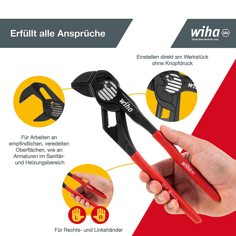 Wiha 40923 Classic Pliers Wrench 10'' Water Pump Plier 250mm