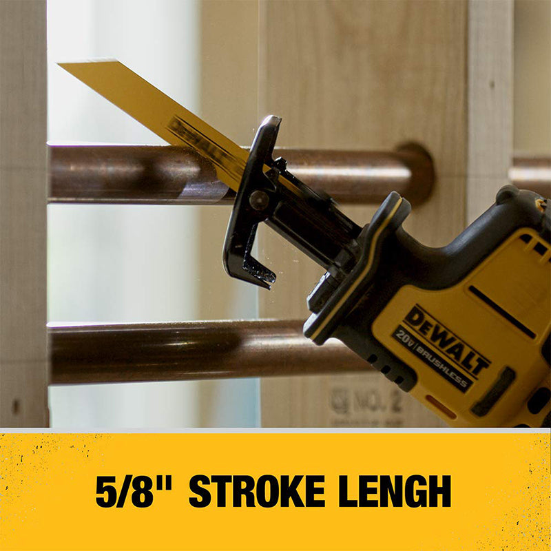 Dewalt dcs369 20v serra alternativa, sem escova, com uma mão, bateria de lítio, velocidade ajustável, metal, madeira, serra elétrica, ferramenta nua