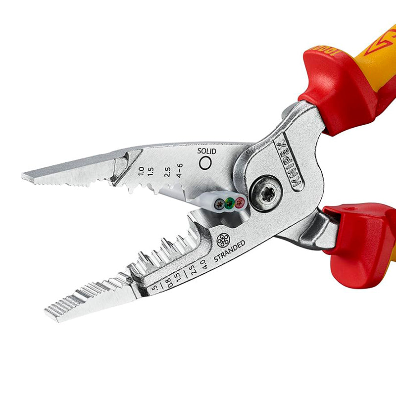 KNIPEX 13 76 200 ME Insulated Electrician's Metric Wire Stripper Plier VDE Tested Chrome-Plated 200 mm