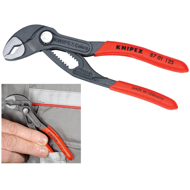 KNIPEX 87 01 125 Cobra Water Pump Pliers 5-Inch Blend Ergonomic Plier