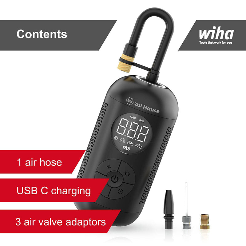 Wiha Tools 45255 Cordless Pump Mobile Electric Air Inflator
