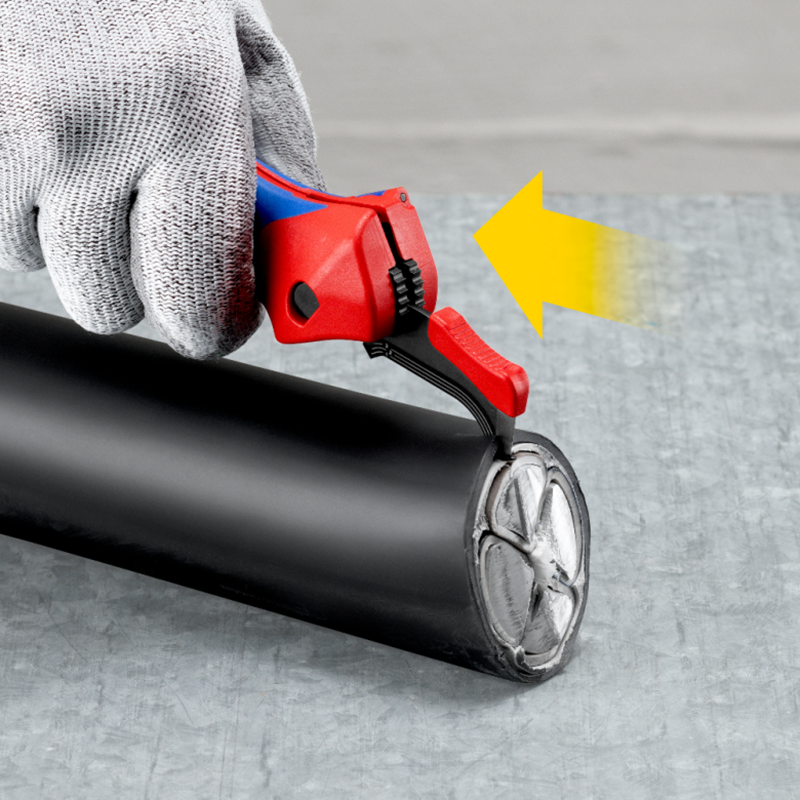 KNIPEX 16 50 145 SB Stripping Knife With Guide Shoe Ergonomically Designed Comfortable Handle