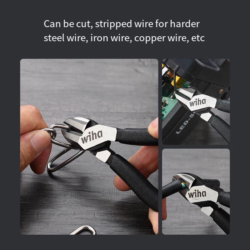 Wiha Black Forest 45322 Diagonal Pliers 157mm Dynamicloint Labor-Saving Cutter