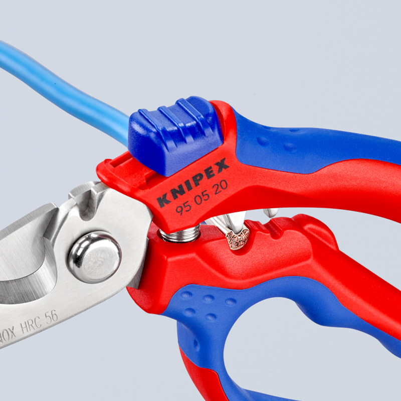 KNIPEX 95 05 20 SB Angled Electricians' Shears 6-1/4" Cable and Wire Rope Scissor 45°