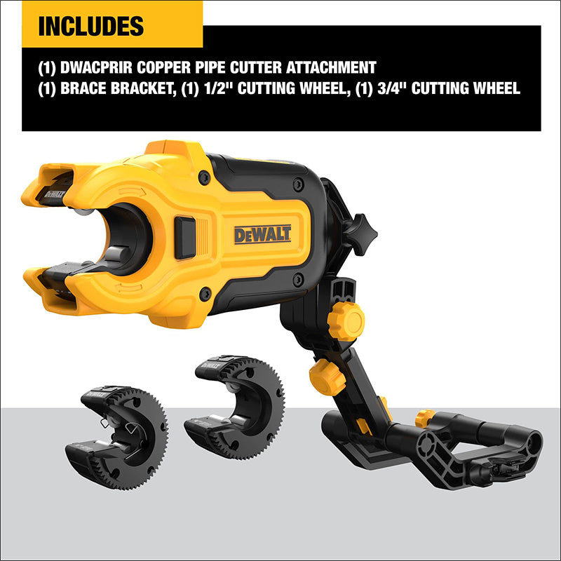 DEWALT DWACPRIR Impact Ready Copper Tubing Cutter Attachment with Brace Bracket Faster Metal Cutting Power Tools Accessories