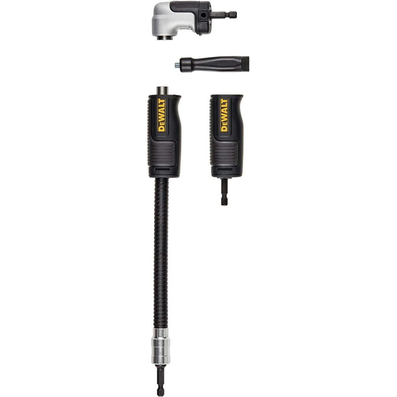 DEWALT DWAMRASETFT FLEXTORQ Right Angle Drill Adaptor 4-in-1 Compact High Hardness Soft Axis Power Tool Accessories