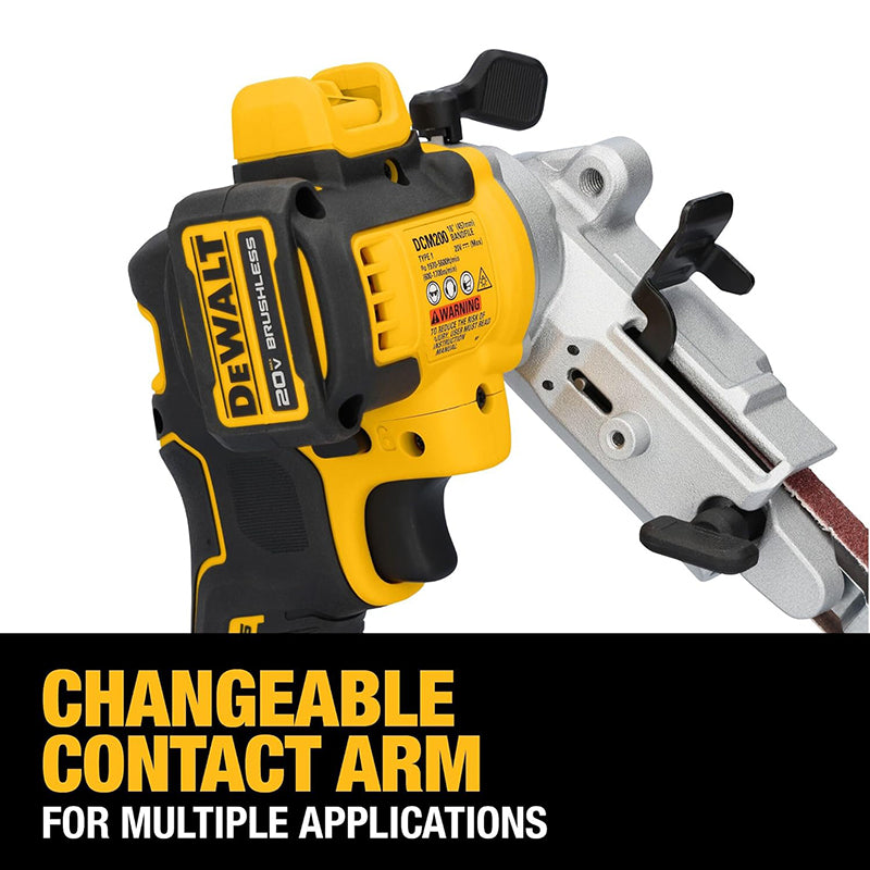 DEWALT DCM200 Sander 20V Bandfile 18inch Brushless Cordless Belt 104° Rotating Contact ARM 700 MWO Power Grinding Tool Body Only