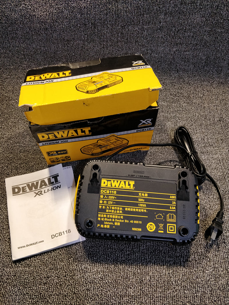 DEWALT DCB118 Rapid Charger FLEXVOLT 18V 20V 60V MAX Charge Internal Fan Cooled Lithium Battery Fast Charger