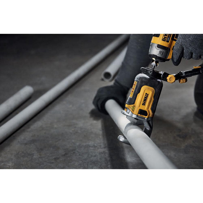 DEWALT DWAPVCIR PVC/PEX Cutter Attachment 6X Faster Cuts Work with 18V/20V Impact Driver