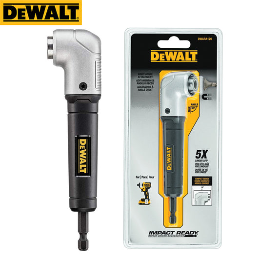 DEWALT DWARA120 RIGHT ANGLE ATTACHMENT 1/4" 10X Magnetism IMPACT READY Electrician Drive Bit Tool Accessories Black