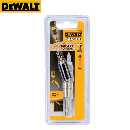 DEWALT DT7505-QZ Extreme Impact Pivoting Bit Tip Holder 20° PZ2 6.35MM 1/4" Magnetic Corner Power Tool Accessories