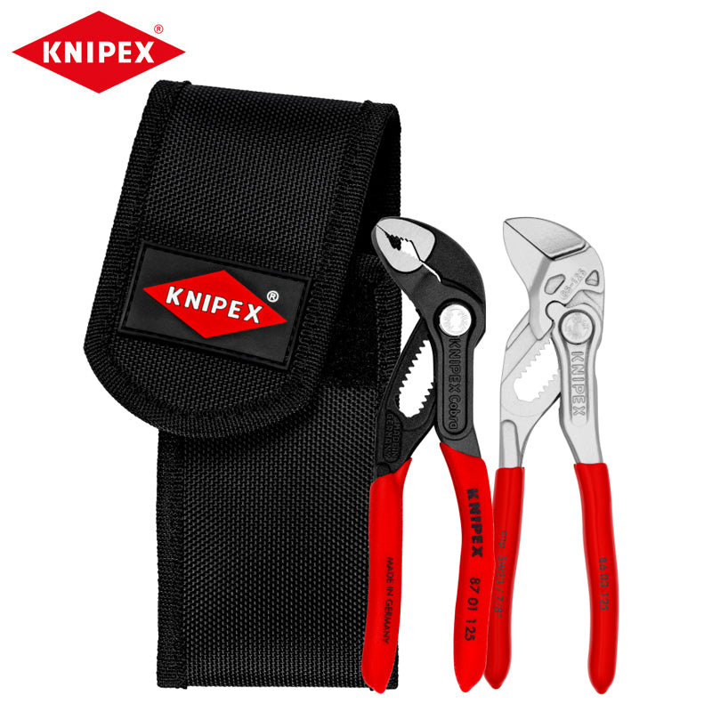 KNIPEX 00 20 72 V04 Mini Pliers Set In Belt Pouch Water Pump Plier Wrench 8701125 8603125