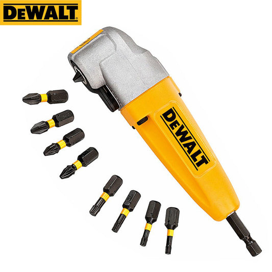 DEWALT DT71517T Right Angle Adapter Torsion Drill Attachment Hex Shank Drill Bit Flexible Torsion Zone With 10Pcs Bits