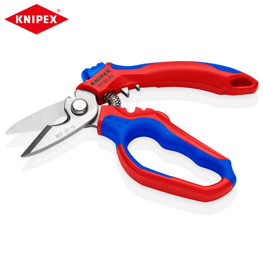 KNIPEX 95 05 20 SB Angled Electricians' Shears 6-1/4" Cable and Wire Rope Scissor 45°