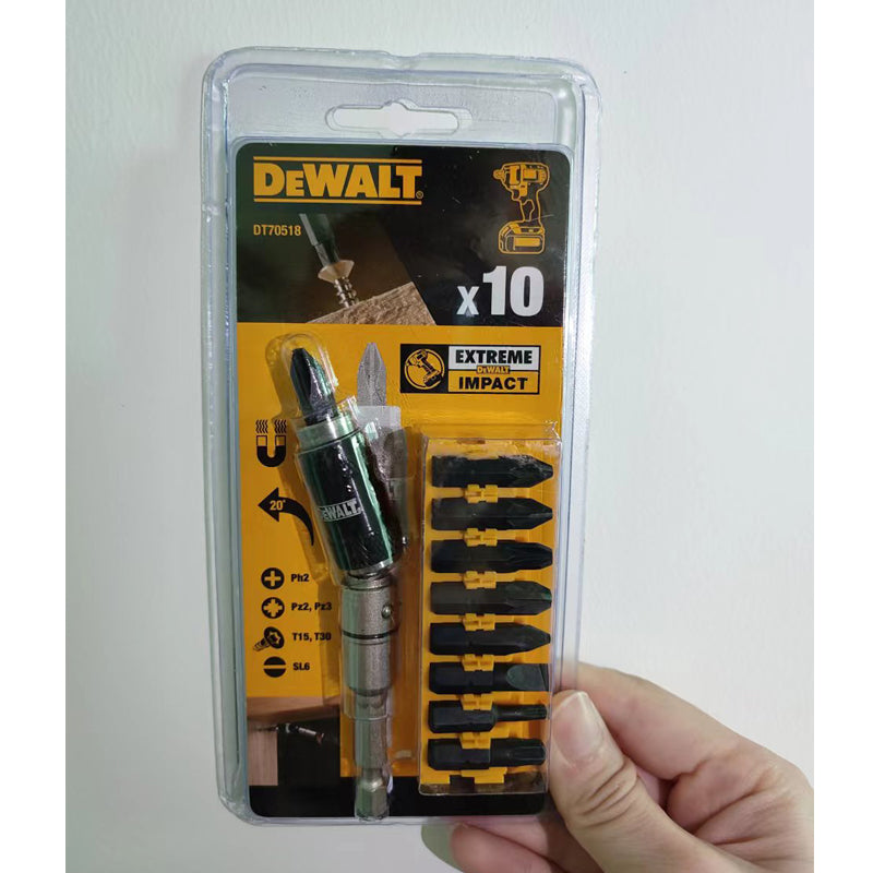 DEWALT DT70518 EXTREME Impact Torsion Bit Tip Holder & Screwdriving Bit Multifunctional Durable Tool Accessories Suit (10 pc)