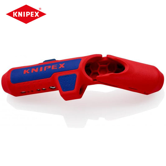 KNIPEX 16 95 01 SB Ferramenta de decapagem universal Ergostrip Tamanhos métricos Versão para destros 3 EM 1 Fio Ferramenta de decapagem cabo curvo