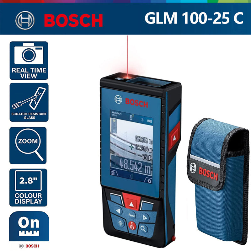 BOSCH GLM100-25C Professional 100m Outdoor Infrared Laser Rangefinder Precise Laser Measure High Quality Materials