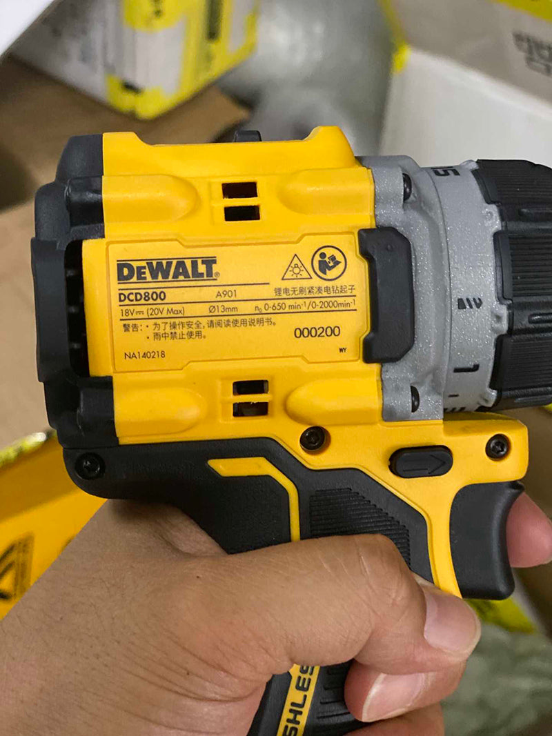 DEWALT DCD800 20V XR Cordless Electric Driver Brushless 1/2-in Drill Compact Hand Electric Screwdriver Bare Tool