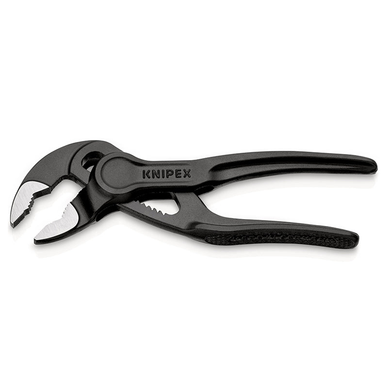 KNIPEX 87 00 100 Cobra XS Mini Alicate de bomba de água de 4 polegadas Alicate de tubo de grau de precisão com uma mão 11 posições de ajuste rápido