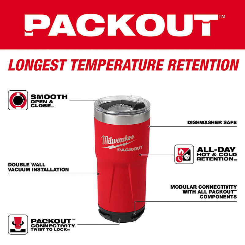 Milwaukee 48-22-8392R PACKOUT Tumbler Red 20oz