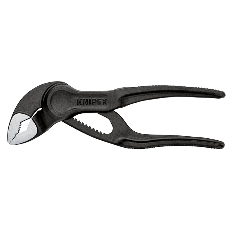 KNIPEX 87 00 100 Cobra XS Mini Alicate de bomba de água de 4 polegadas Alicate de tubo de grau de precisão com uma mão 11 posições de ajuste rápido