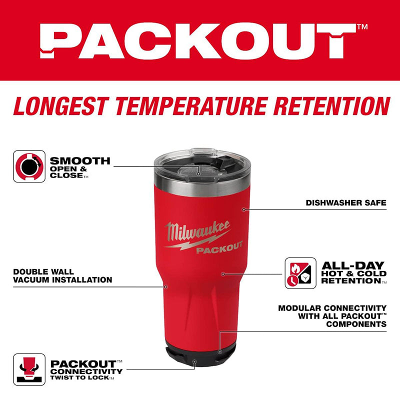 Milwaukee 48-22-8393R PACKOUT Tumbler Red 30oz