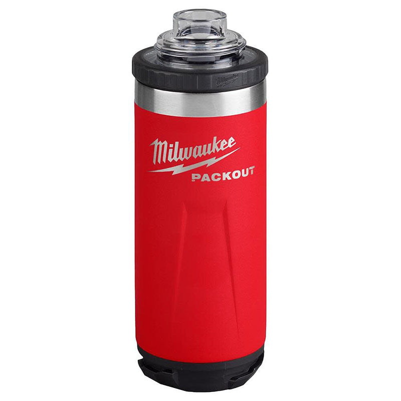 Milwaukee 48-22-8396R PACKOUT 24oz Insulated Bottle with Chug Lid - Red