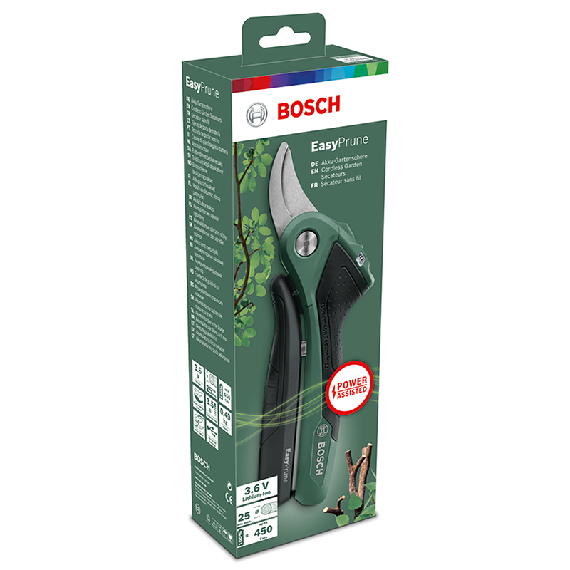 Bosch EasyPrune Cordless Strainer Scissors 3.6V Lithium Battery Technology Support Freedom Portable Garden Shears